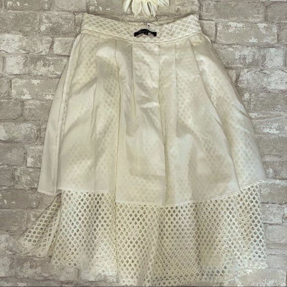 SOLD | Elegant Perforated Eyelet Poodle Skirt NWOT ⚡️HOST PICK⚡️ - Picture 13 of 14